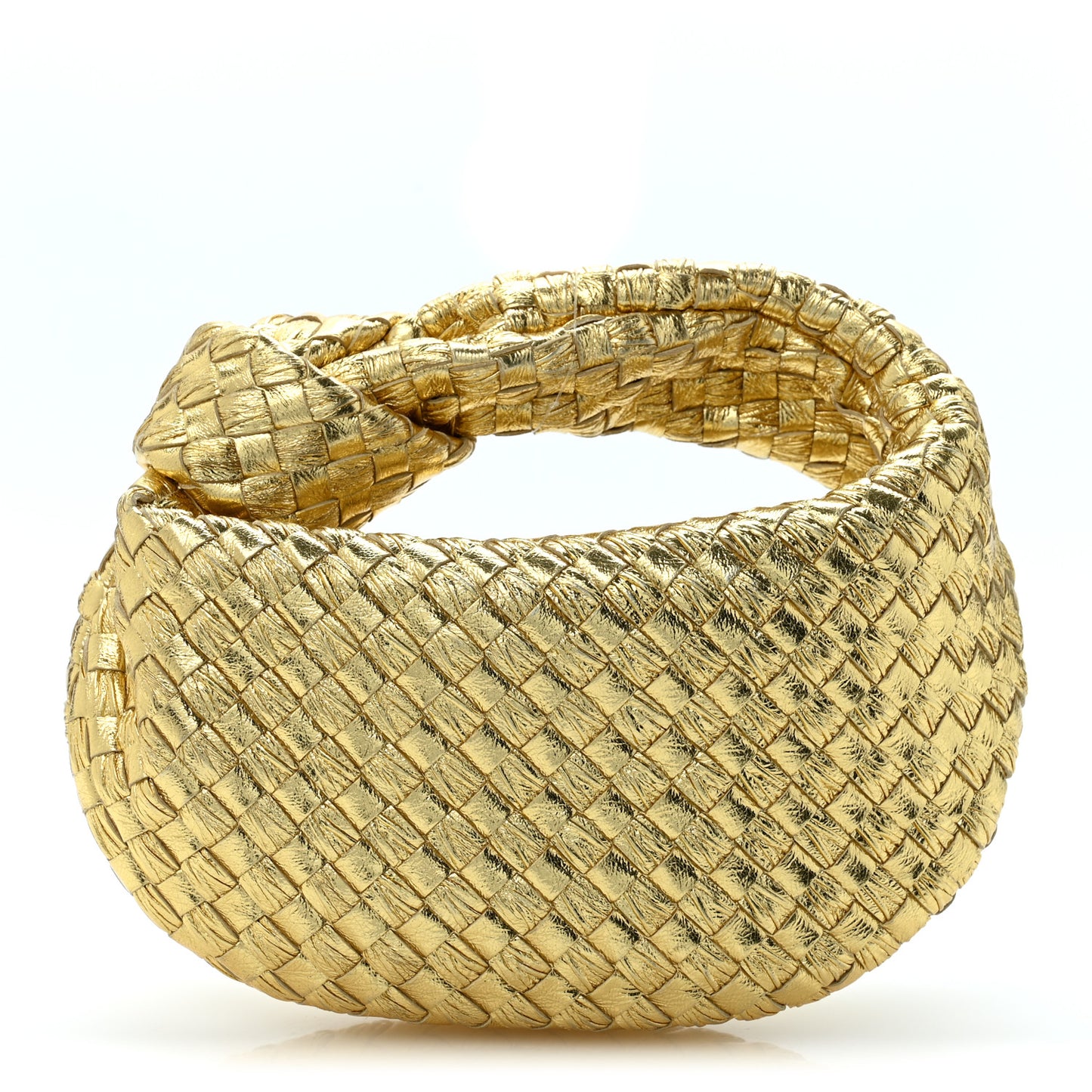 Metallic Nappa Intrecciato Mini Jodie Gold