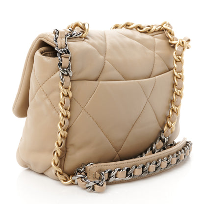 Chanel Lambskin Quilted Medium Chanel 19 Flap Dark Beige 3 of 10