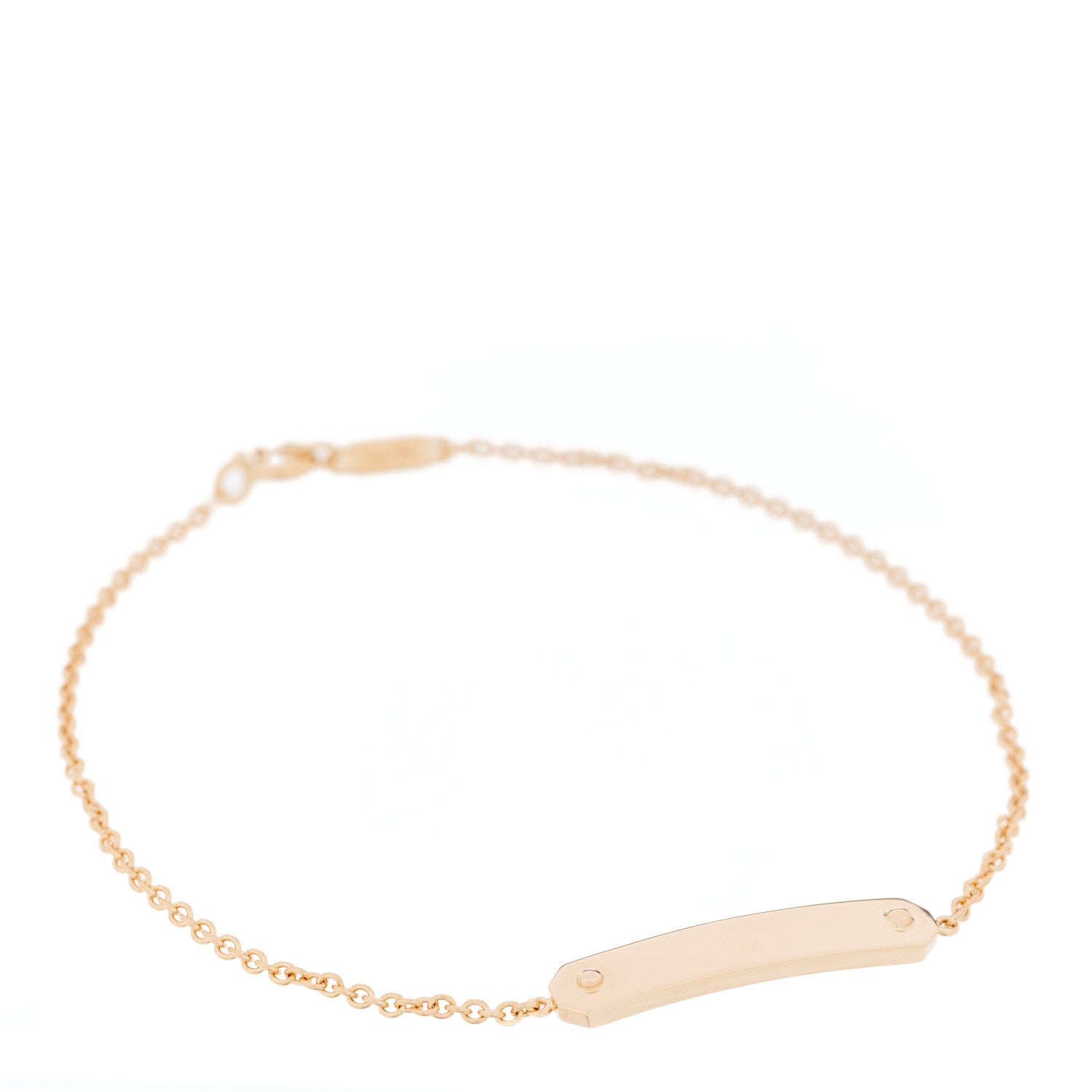 Tiffany 18K Rose Gold Tag Chain Bracelet 1 of 5