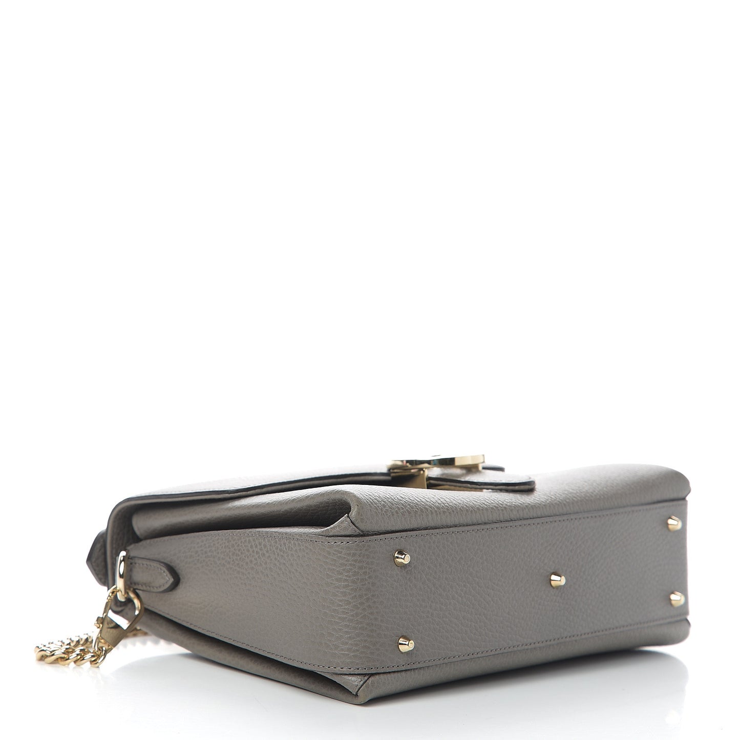 Dollar Calfskin Interlocking G Top Handle Shoulder Bag Loess