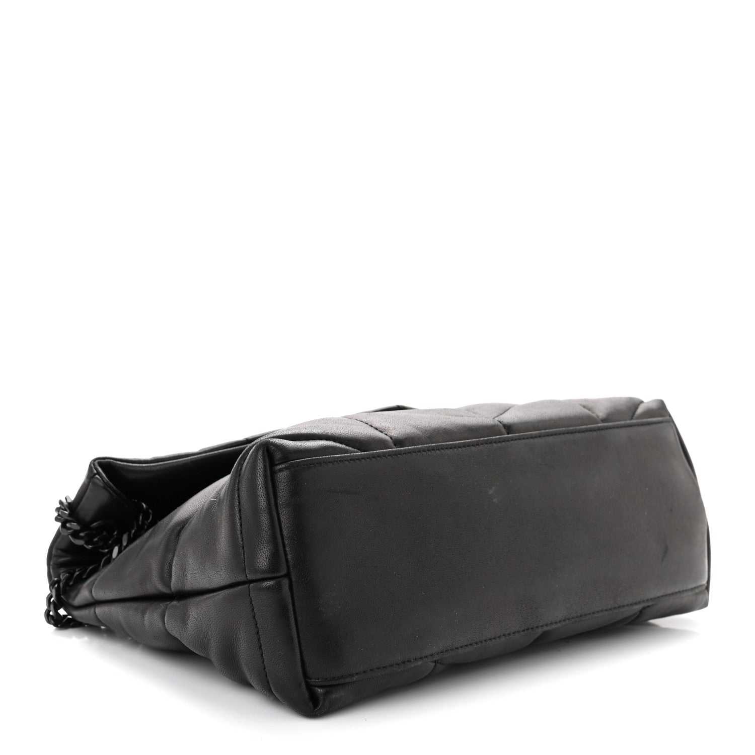 Saint Laurent Lambskin Quilted Monogram Monochrome Small Loulou Puffer Chain Satchel Black 4 of 11