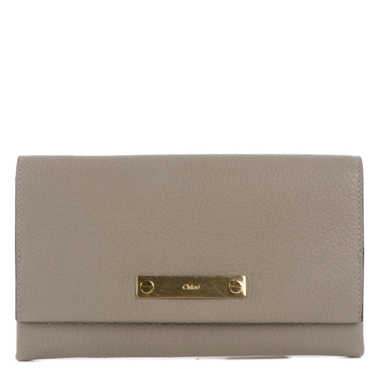 Lambskin Fold Over Pochette Motty Grey
