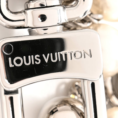 Louis Vuitton Metal Pearl Chain Midnight Bag Charm Silver 4 of 5