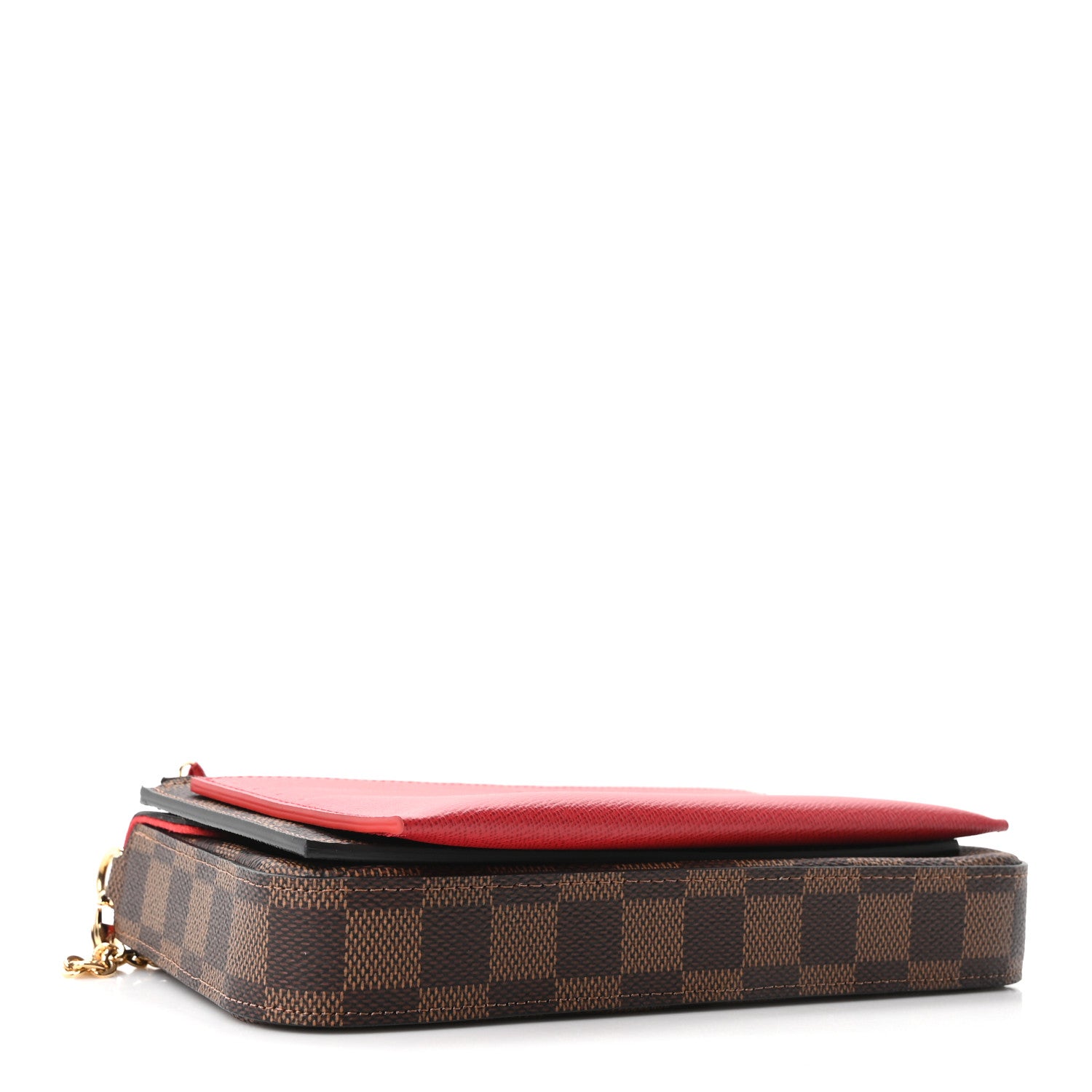 Louis Vuitton Damier Ebene Pochette Felicie Chain Wallet 7 of 15
