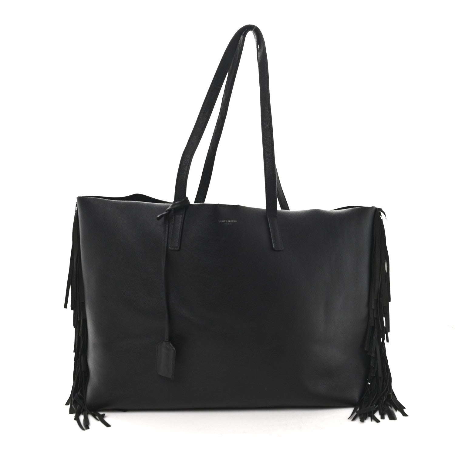 Saint Laurent Calfskin Large Fringe Shopping Tote Black 1 of 13