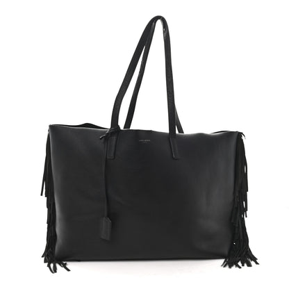 Saint Laurent Calfskin Large Fringe Shopping Tote Black 1 of 13