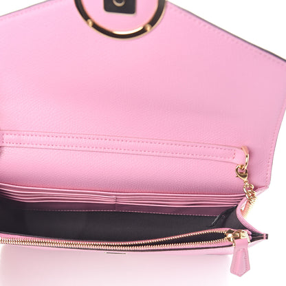 Fendi Vitello Cruise F is Fendi Bi-Color FF 1974 Embossed Medium Envelope Wallet On Chain Maya Black Lollypop 5 of 9