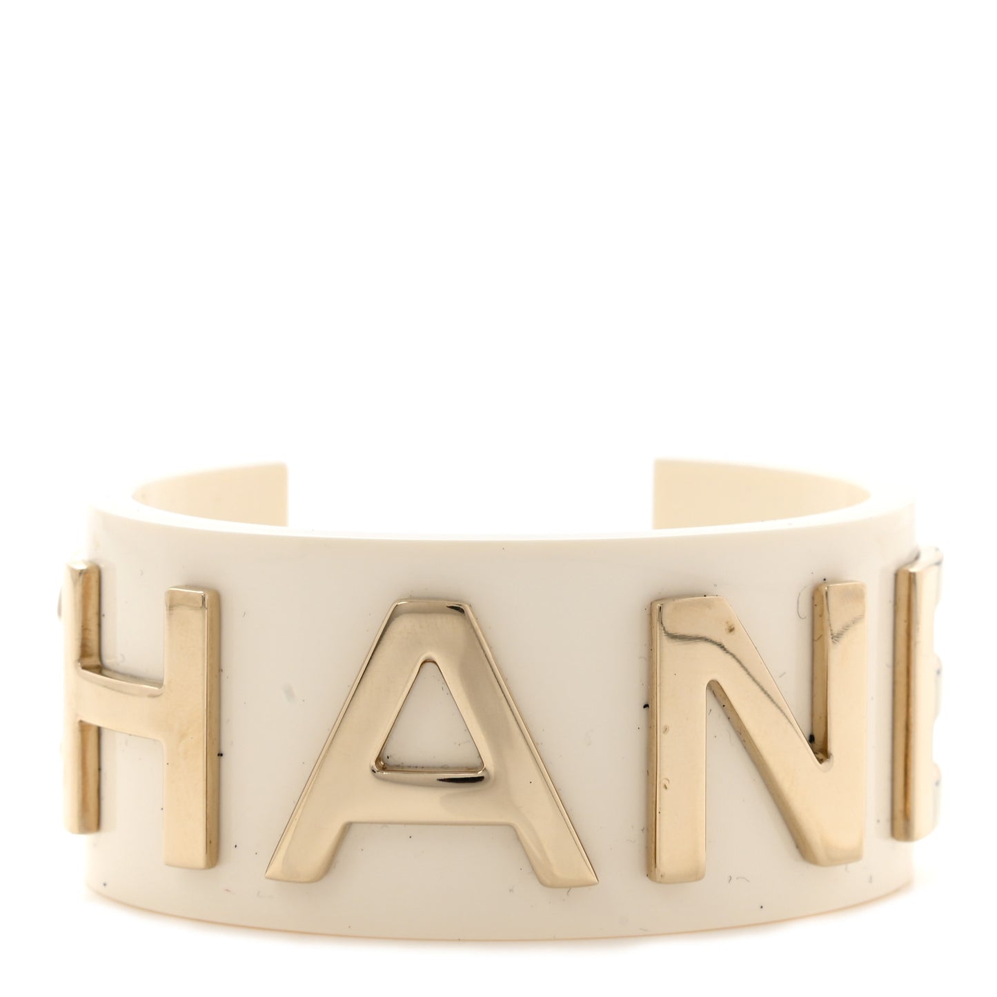 Resin Metal Cuff White