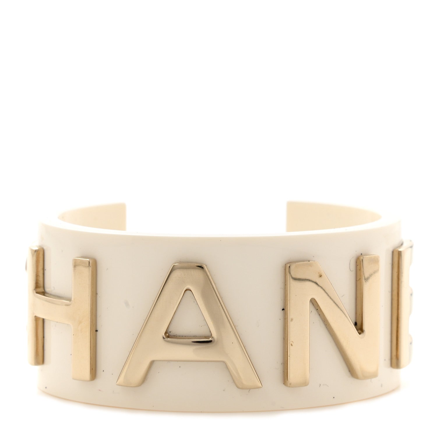Chanel Resin Metal Cuff White 1 of 6