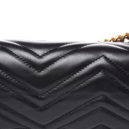 Gucci Calfskin Matelasse Medium GG Marmont Shoulder Bag Black 16 of 16