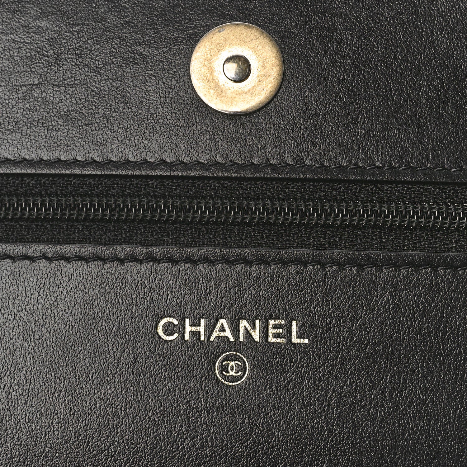 Chanel Corduroy Quilted Chanel 19 Wallet On Chain WOC Black 6 of 10