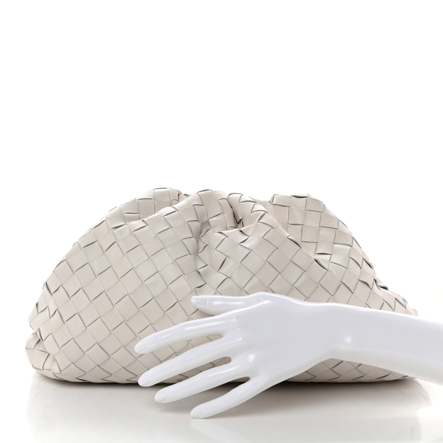 Nappa Maxi Intreccio The Pouch Oversized Clutch Plaster