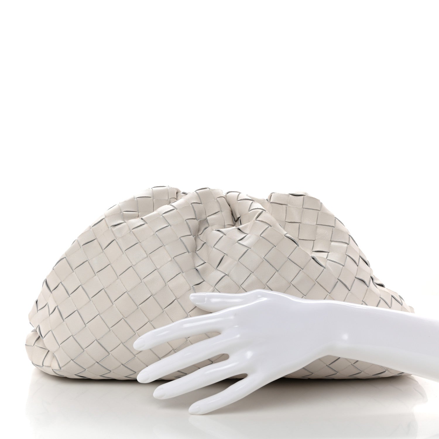 Bottega Veneta Nappa Maxi Intreccio The Pouch Oversized Clutch Plaster 2 of 12