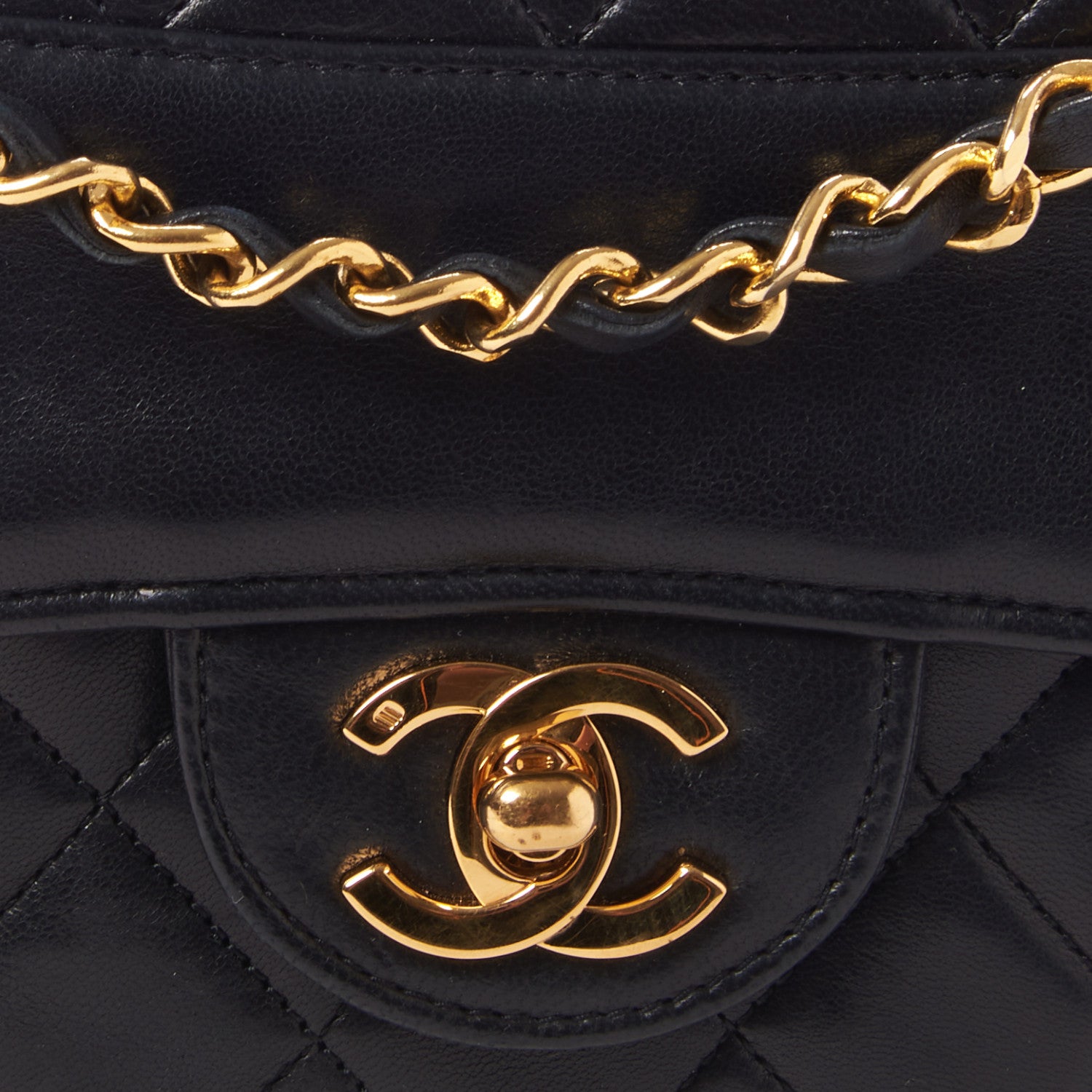 Chanel Lambskin Quilted Medium Single Flap Black 7 of 9