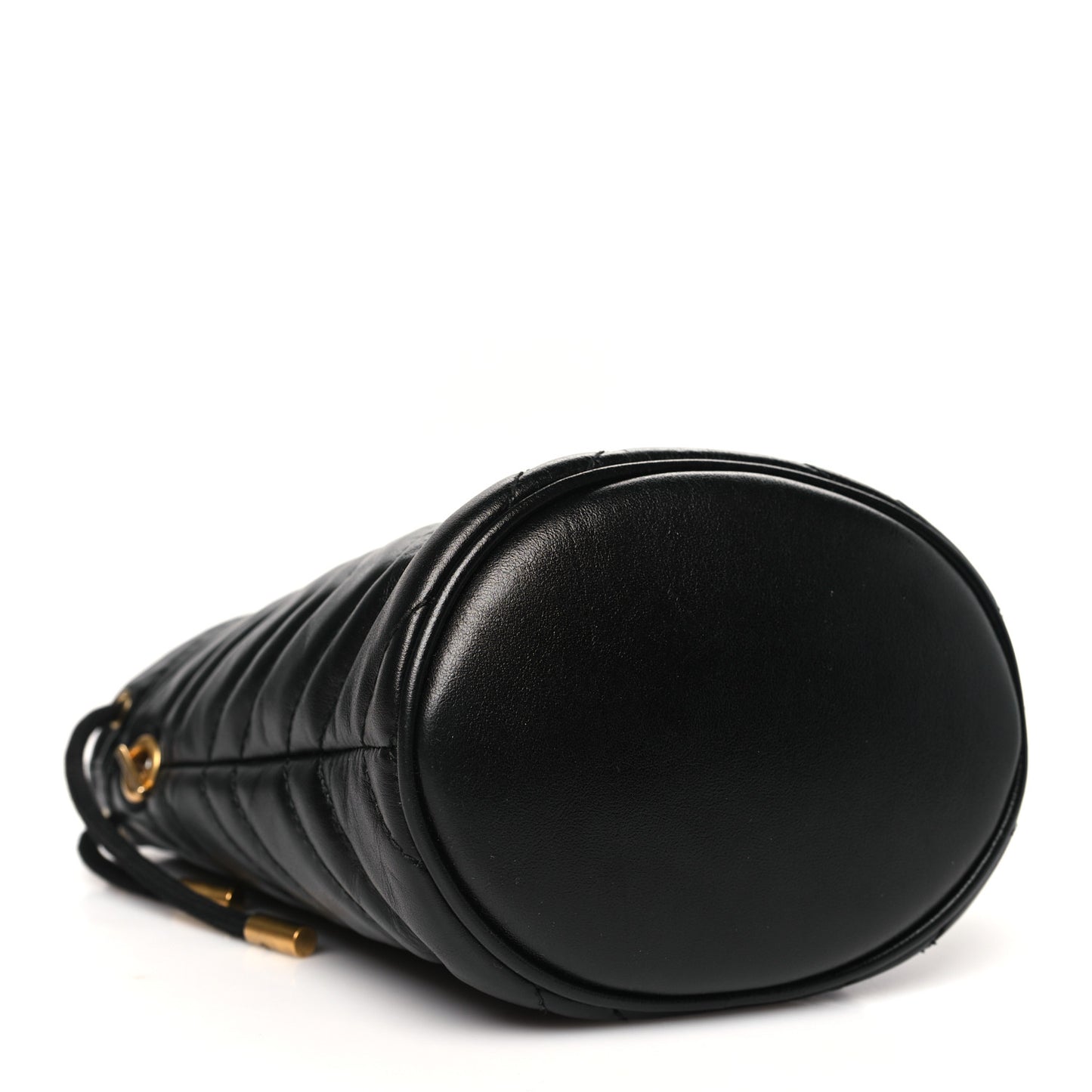 Calfskin Matelasse Mini GG Marmont 2.0 Bucket Bag Black
