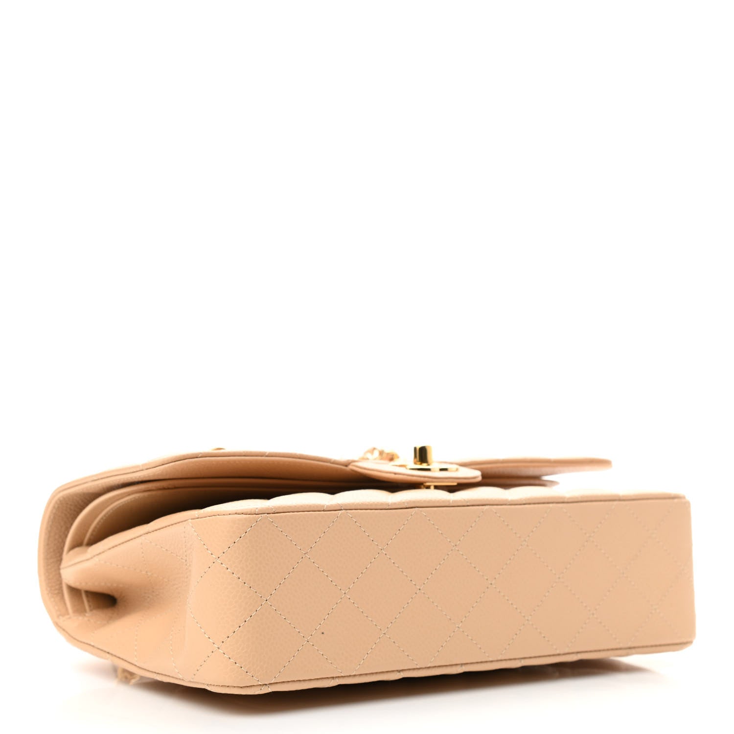 Chanel Caviar Quilted Medium Double Flap Beige 4 of 11