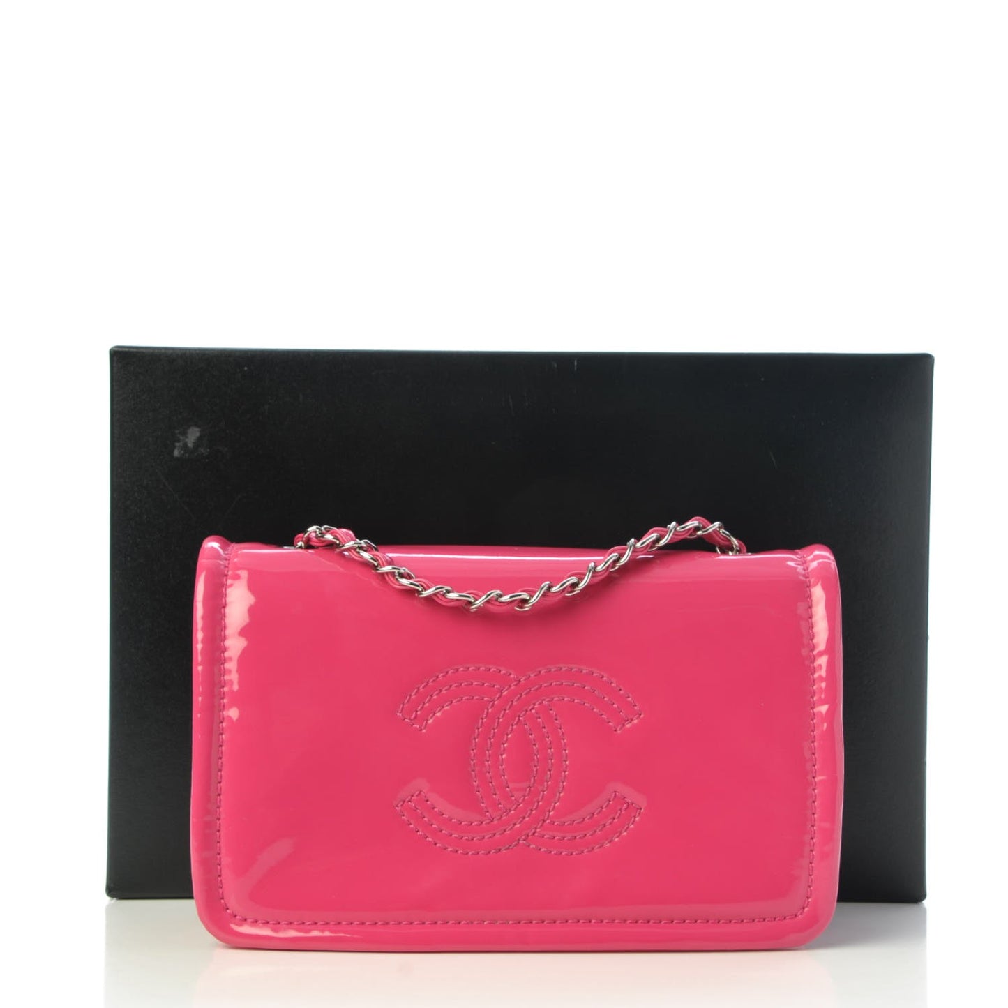 Vinyl Small Lipstick Flap Fuchsia