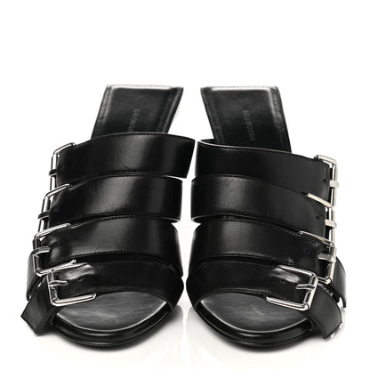 Balenciaga Shiny Sheepskin Bluckle K 80mm Sandals 38 Black 2 of 9