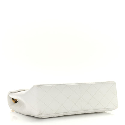 Chanel Caviar Quilted XL Jumbo Single Flap White 4 of 16