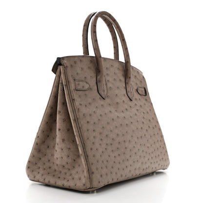Hermes Ostrich Birkin 30 Gris Tourterelle 2 of 12