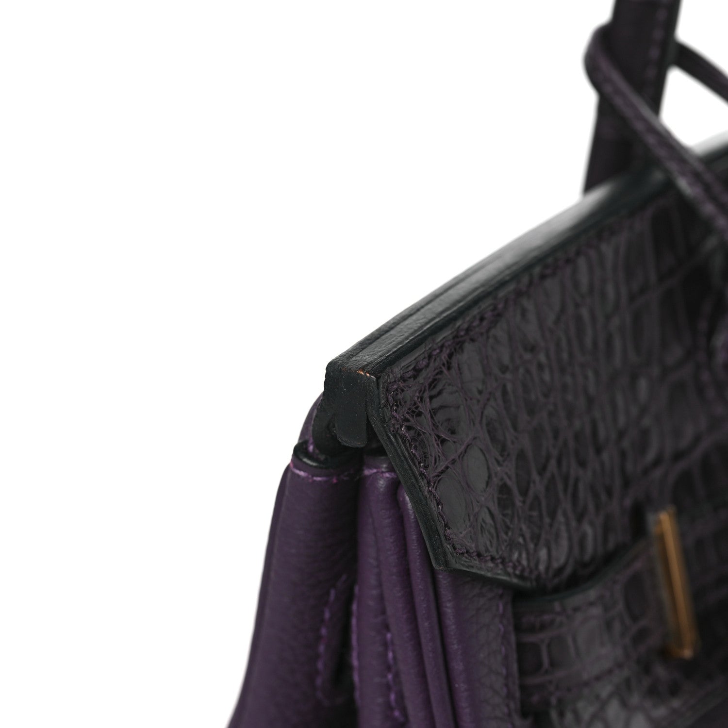 Hermes Togo Matte Alligator Birkin Touch 30 Raisin Prunoir 20 of 23
