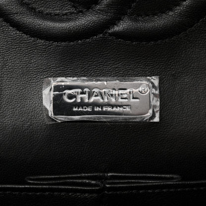 Chanel Metallic Lambskin Painted Feministe Newsprint Medium Double Flap So Black 6 of 14
