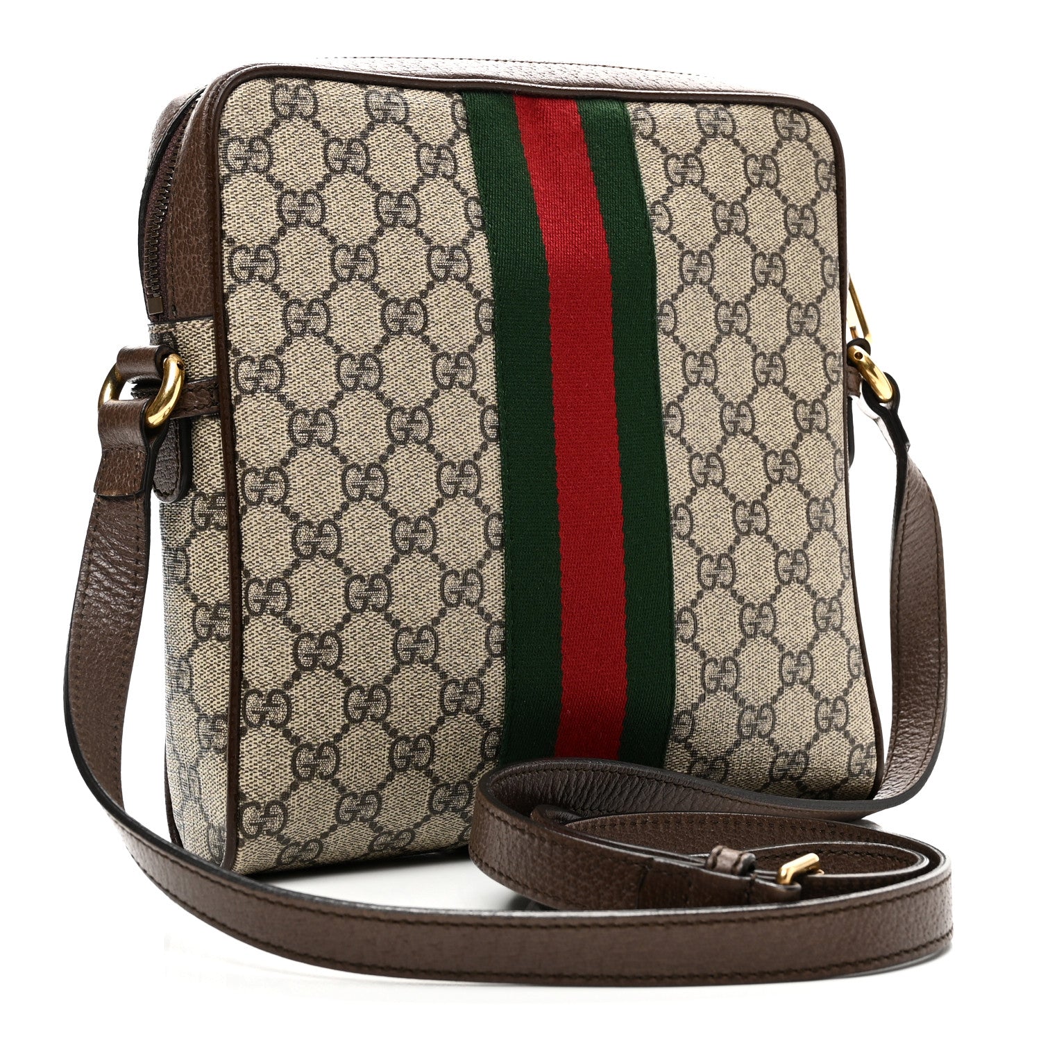 Gucci GG Supreme Monogram Web Small Ophidia Messenger Bag Brown 3 of 10