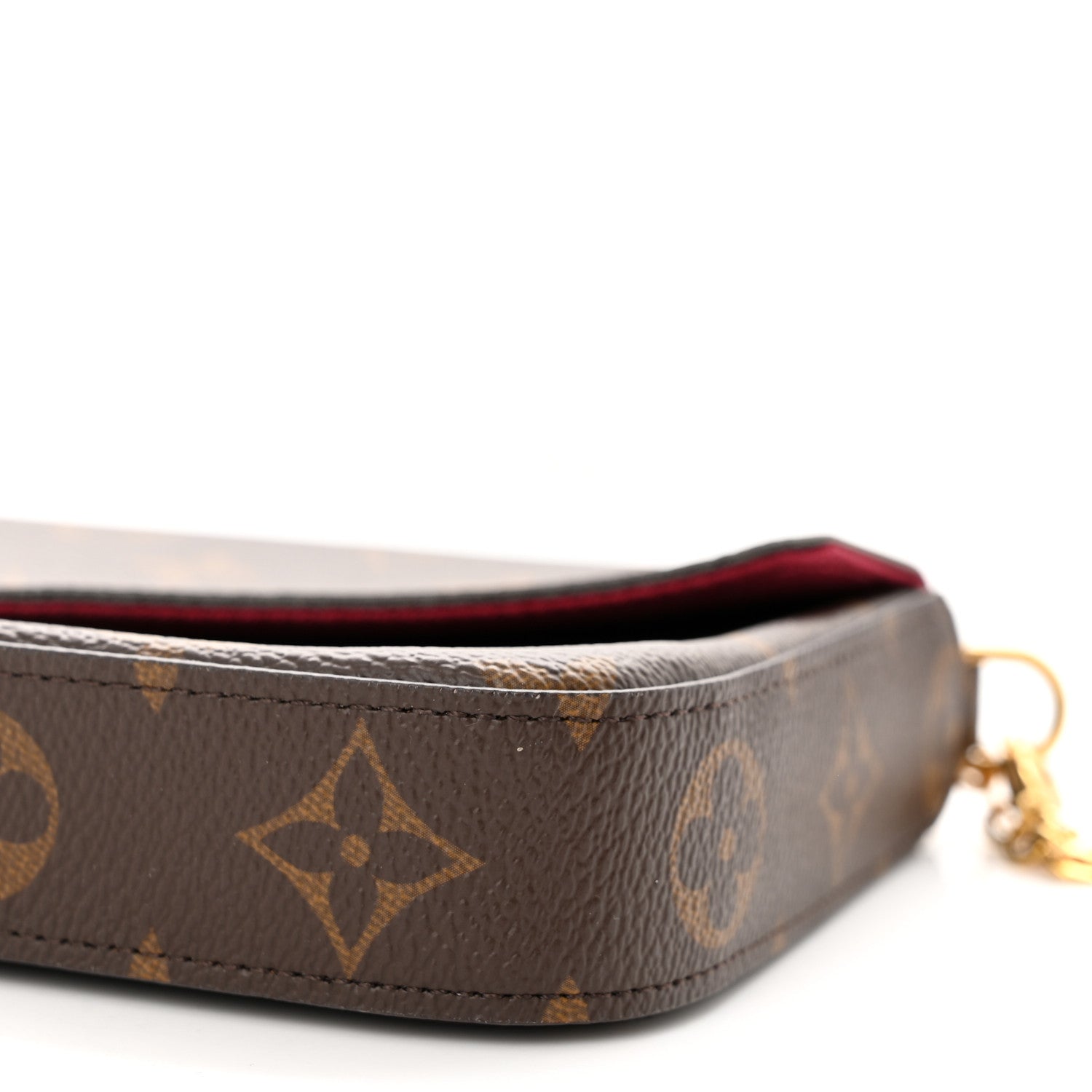 Louis Vuitton Monogram Pochette Felicie Chain Wallet Fuchsia 11 of 15