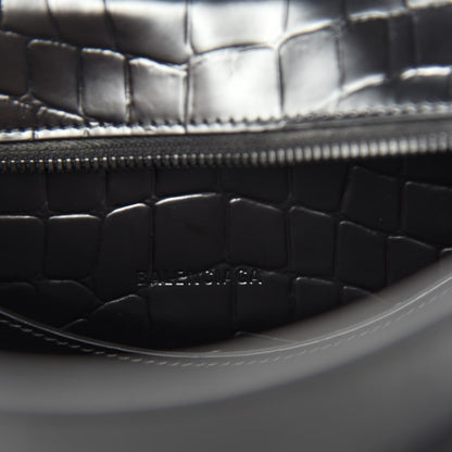 Balenciaga Semi Shiny Calfskin Crocodile Embossed Neo Classic Black Hardware S City Black 9 of 12