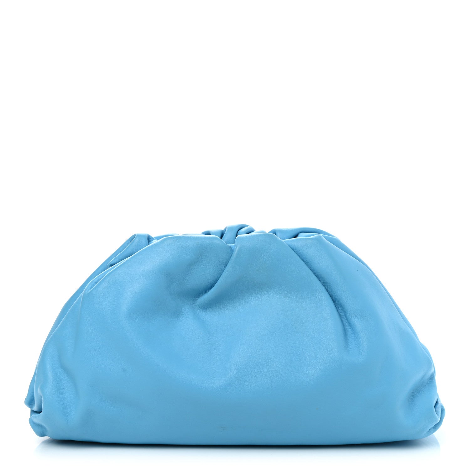 Bottega Veneta Smooth Butter Calf The Pouch Oversized Clutch Sky Blue 1 of 10