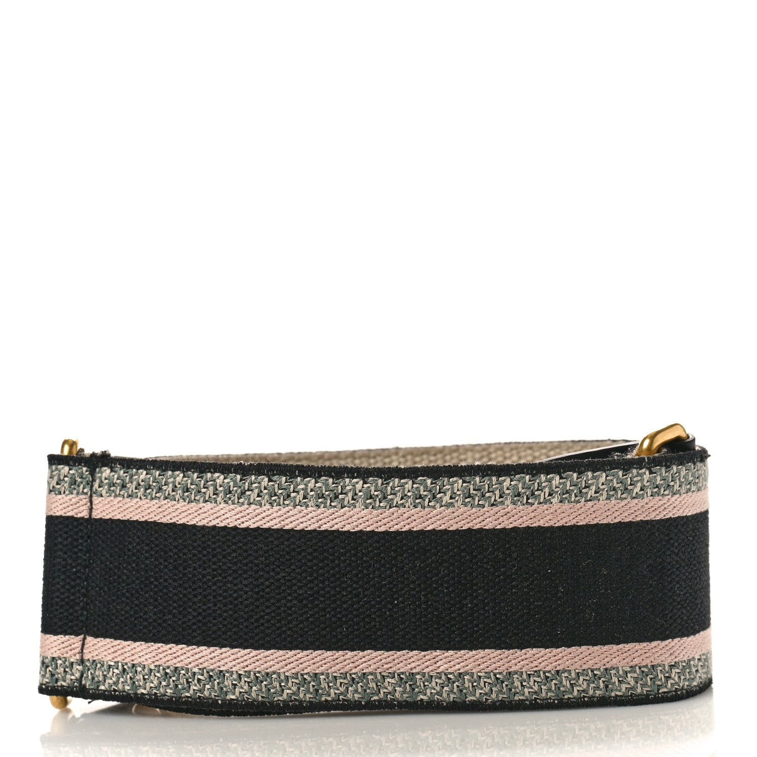 Christian Dior CHRISTIAN DIOR Canvas Embroidered Shoulder Strap Rose Multicolor 2 of 4