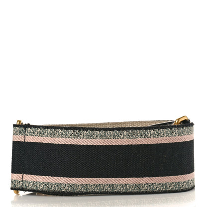 Christian Dior CHRISTIAN DIOR Canvas Embroidered Shoulder Strap Rose Multicolor 2 of 4