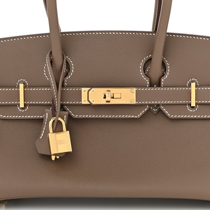 Hermes Evercolor Shoulder Birkin Light 29 Etoupe 7 of 10