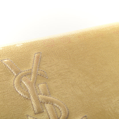 Saint Laurent Metallic Textured Calfskin Monogram Large Belle De Jour Clutch Gold 10 of 13
