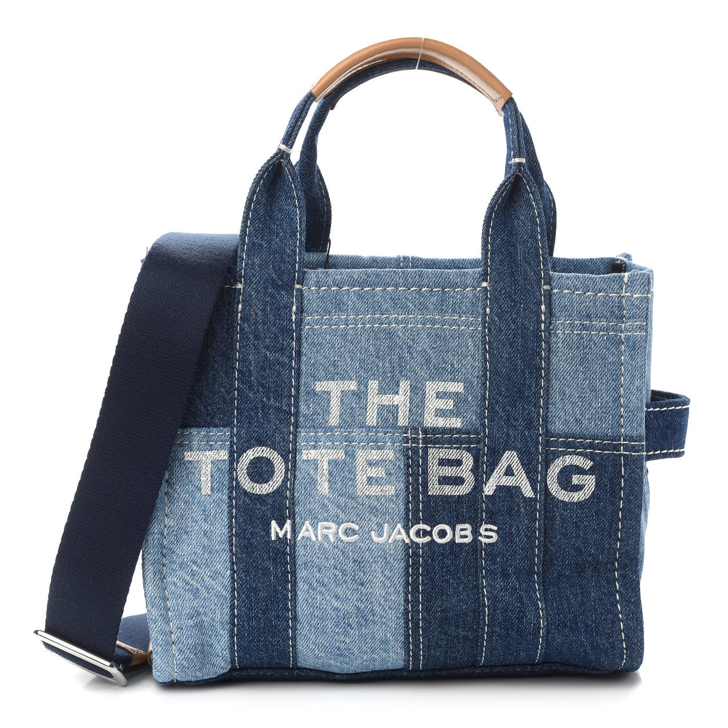 Denim Canvas Small Tote Bag Blue