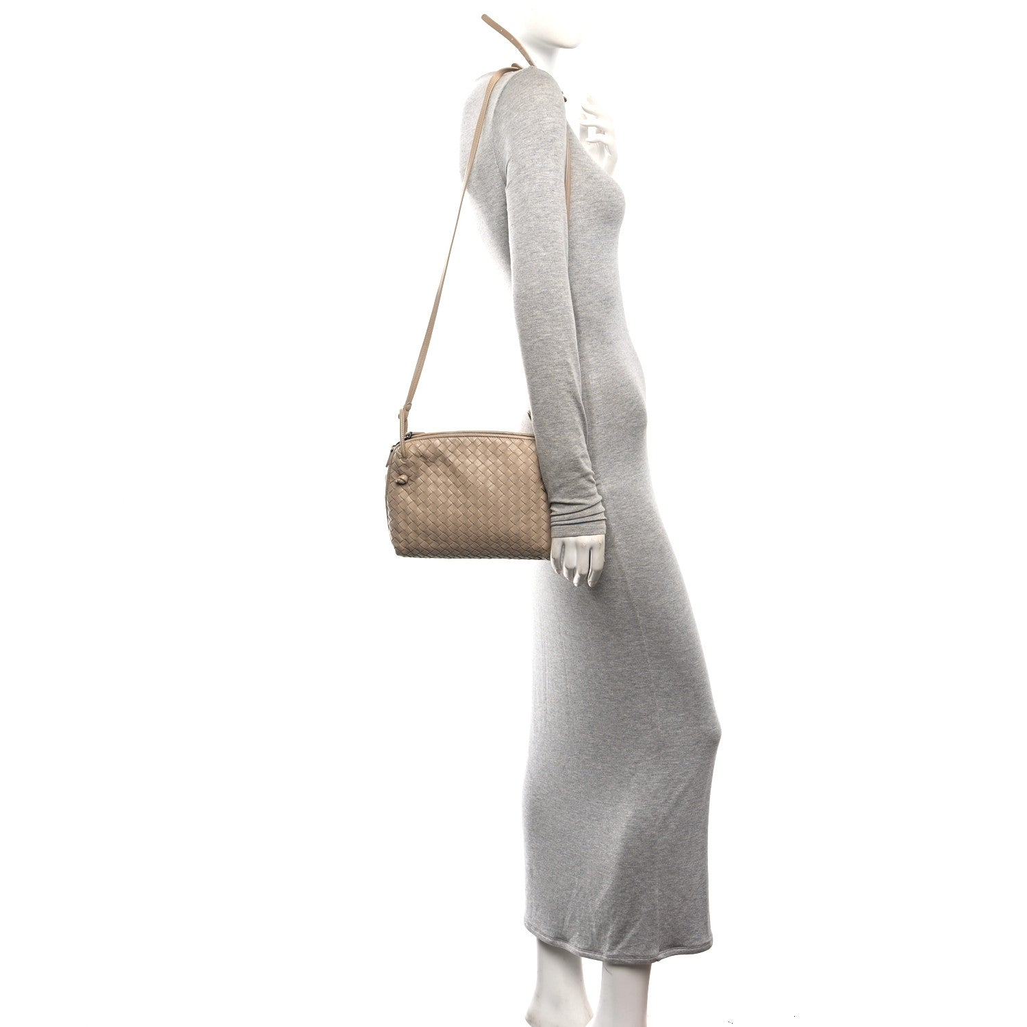 Bottega Veneta Nappa Intrecciato Nodini Crossbody Messenger Maple 2 of 9