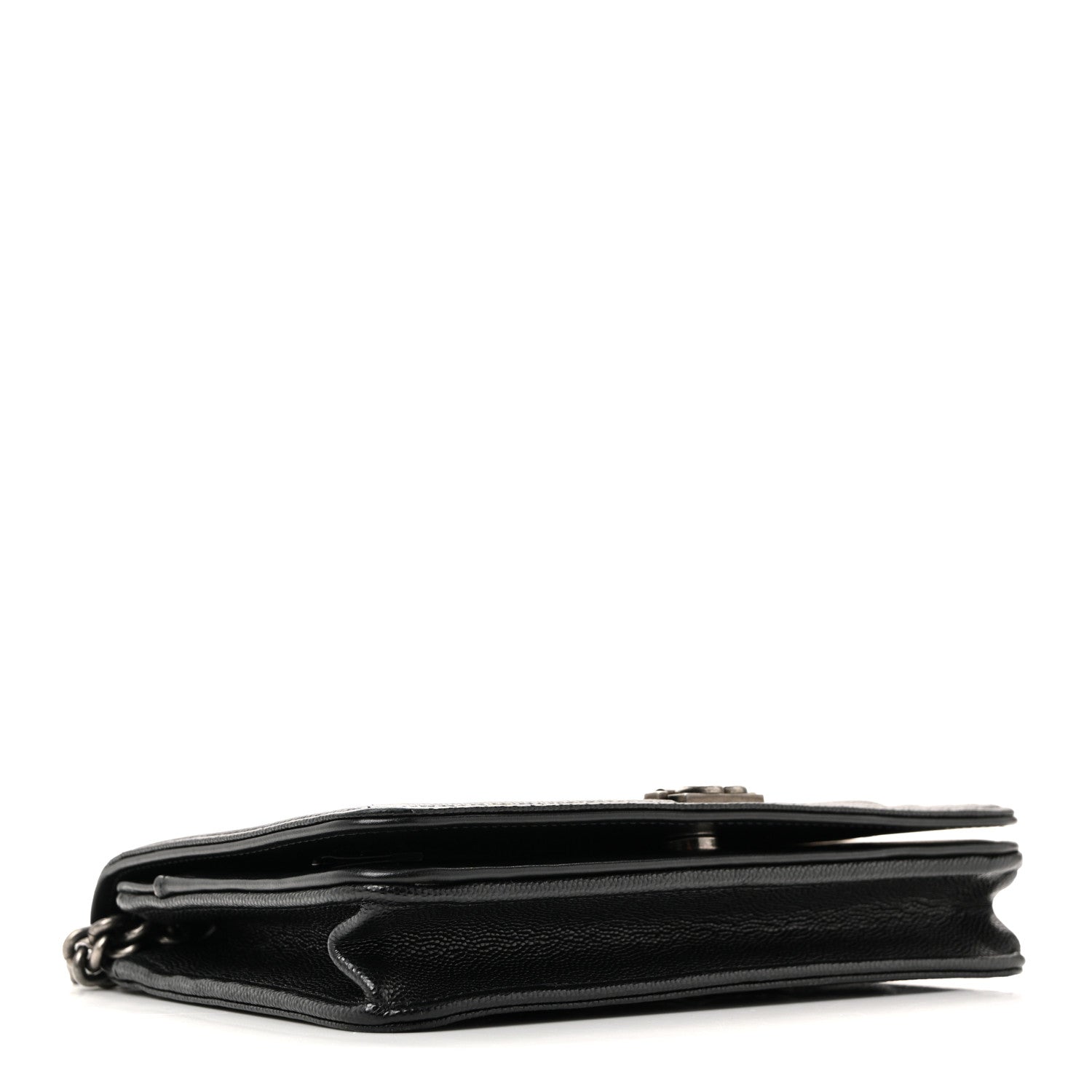 Chanel Caviar Quilted Boy Wallet On Chain WOC Black 4 of 12