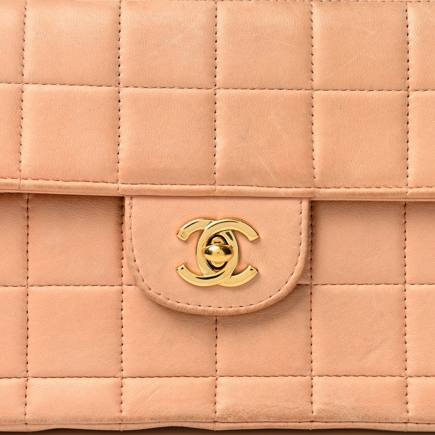 Chanel Lambskin East West Chocolate Bar Flap Beige 9 of 14