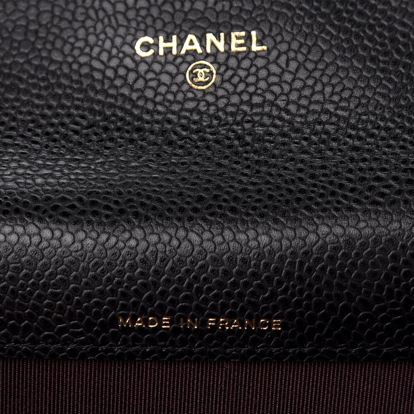 Caviar Quilted Flap Card Holder Wallet Black