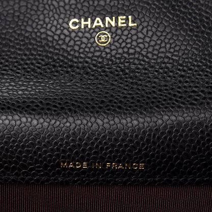 Chanel Caviar Quilted Flap Card Holder Wallet Black 7 of 10