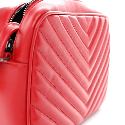 Saint Laurent Calfskin Matelasse Monogram Lou Camera Bag Red 10 of 10