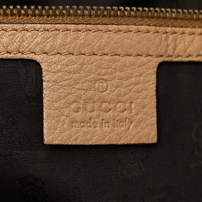 Gucci Pebbled Calfskin Large Jungle Tote Natural Tan 6 of 12