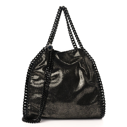 Stella McCartney Chamois Shiny Dotted Mini Falabella Fold Over Tote Ruthenium 1 of 9