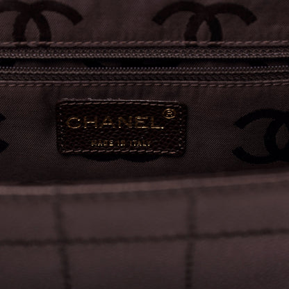 Chanel Caviar Square Stitched Medium Flap Brown 6 of 10