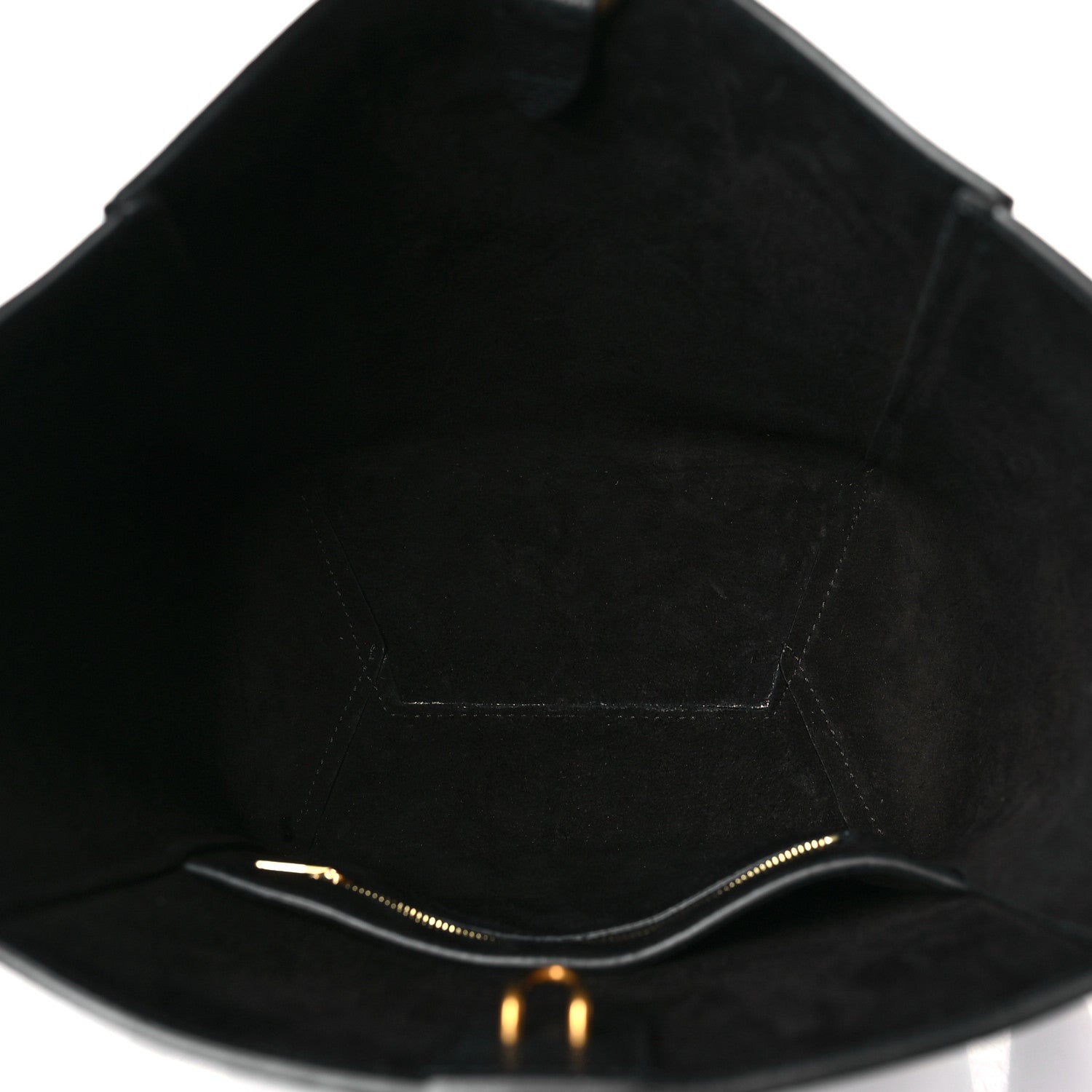 Celine Soft Grained Calfskin Small Sangle Bucket Bag Black 5 of 9