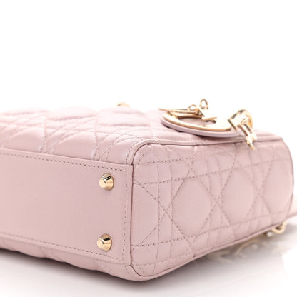 Christian Dior Metallic Lambskin Cannage Mini Lady Dior Lotus 7 of 7