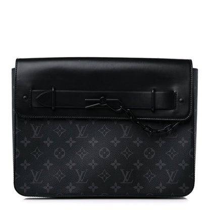 Louis Vuitton Monogram Eclipse Pochette Steamer 1 of 13