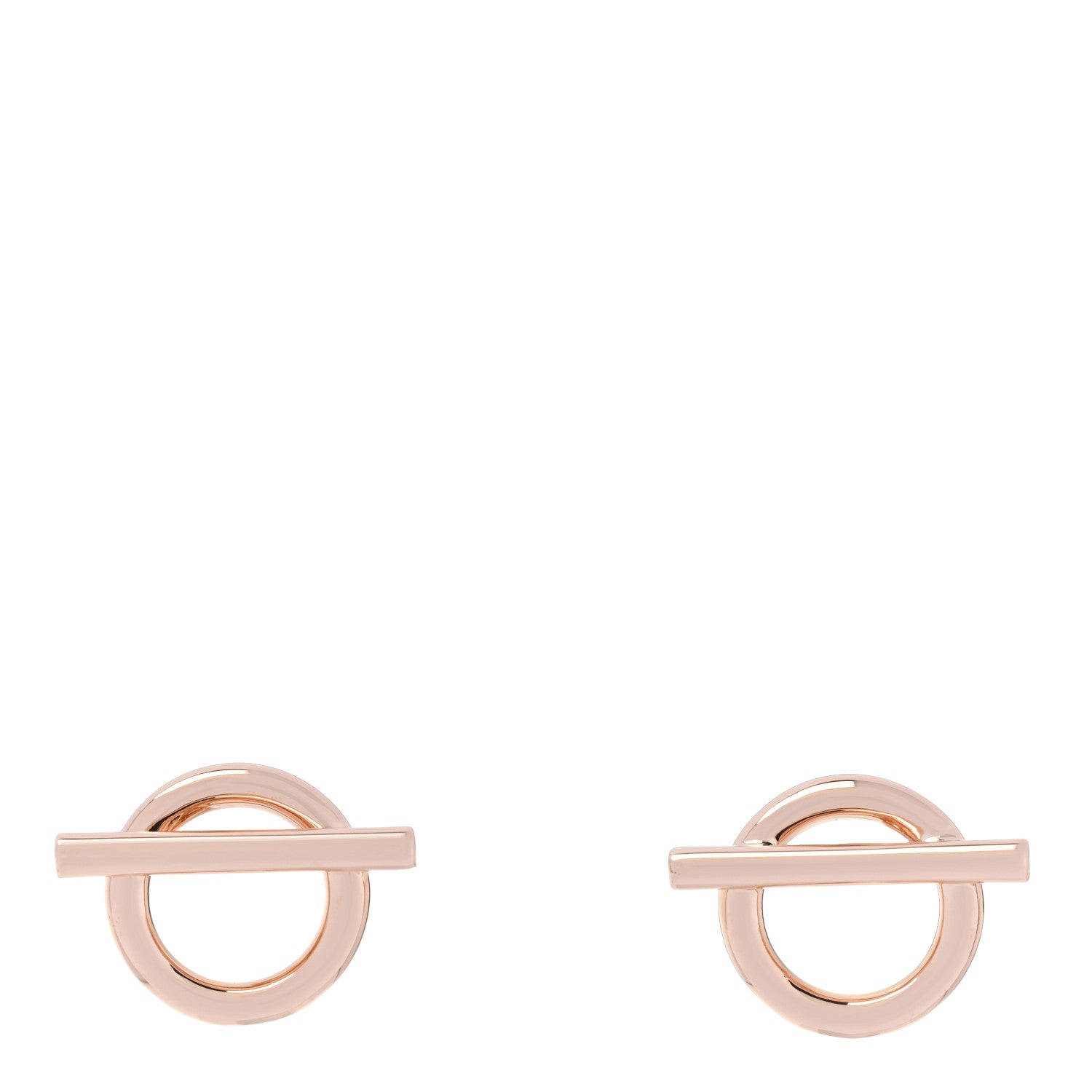 Hermes 18K Rose Gold PM Echappee Earrings 1 of 5