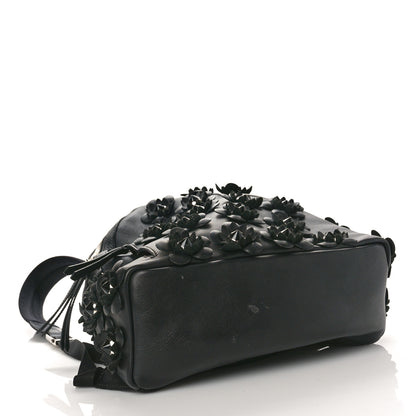 Fendi Vitello Dolce All Over Flowerland Large Backpack Black 4 of 10