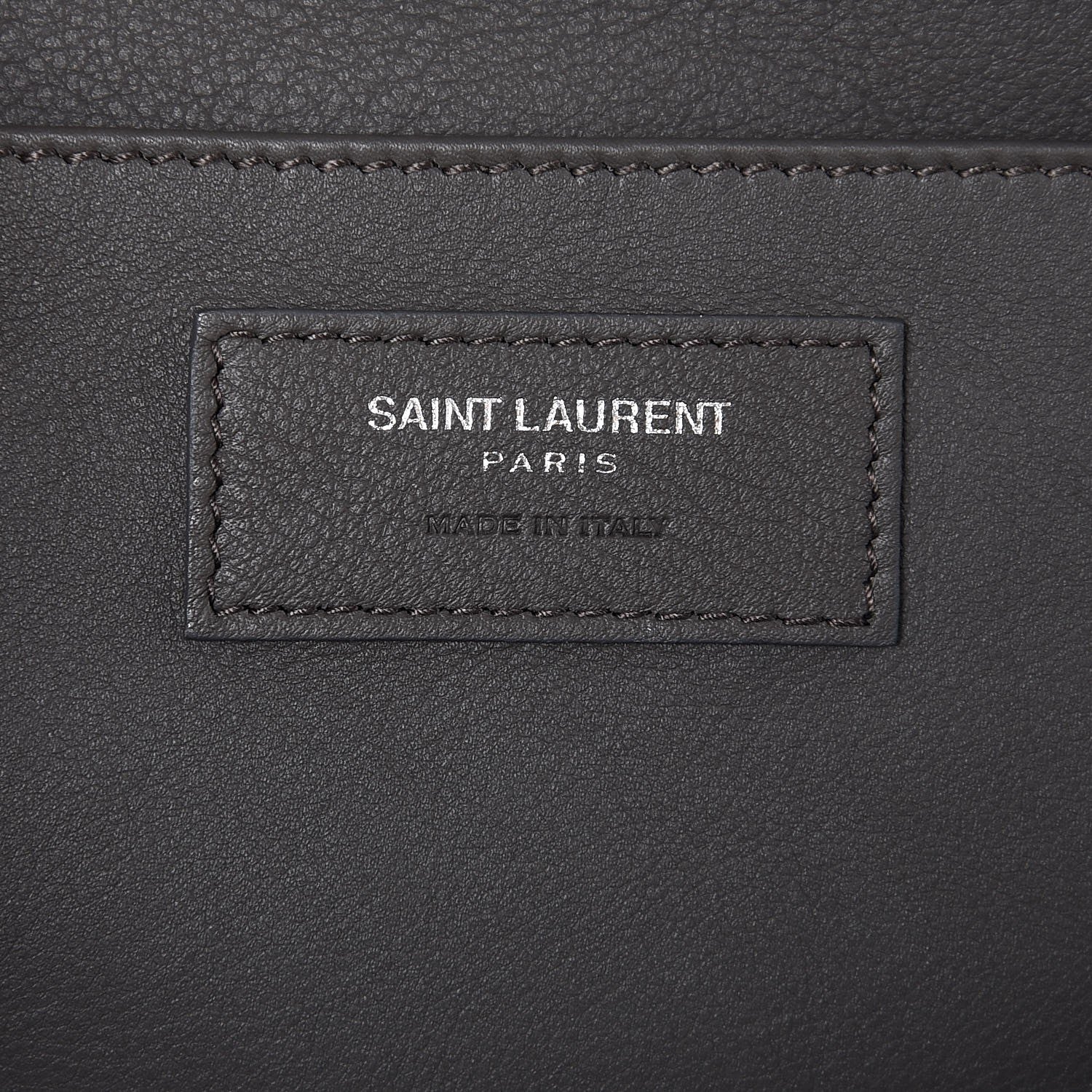 Saint Laurent Calfskin Crocodile Embossed Baby Monogram Downtown Cabas Earth 6 of 6